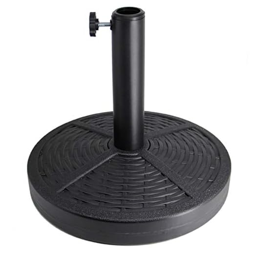 Sfozstra 26.5 lbs Patio Umbrella Base, Concrete Umbrella Base, Market Umbrella Stand, Black