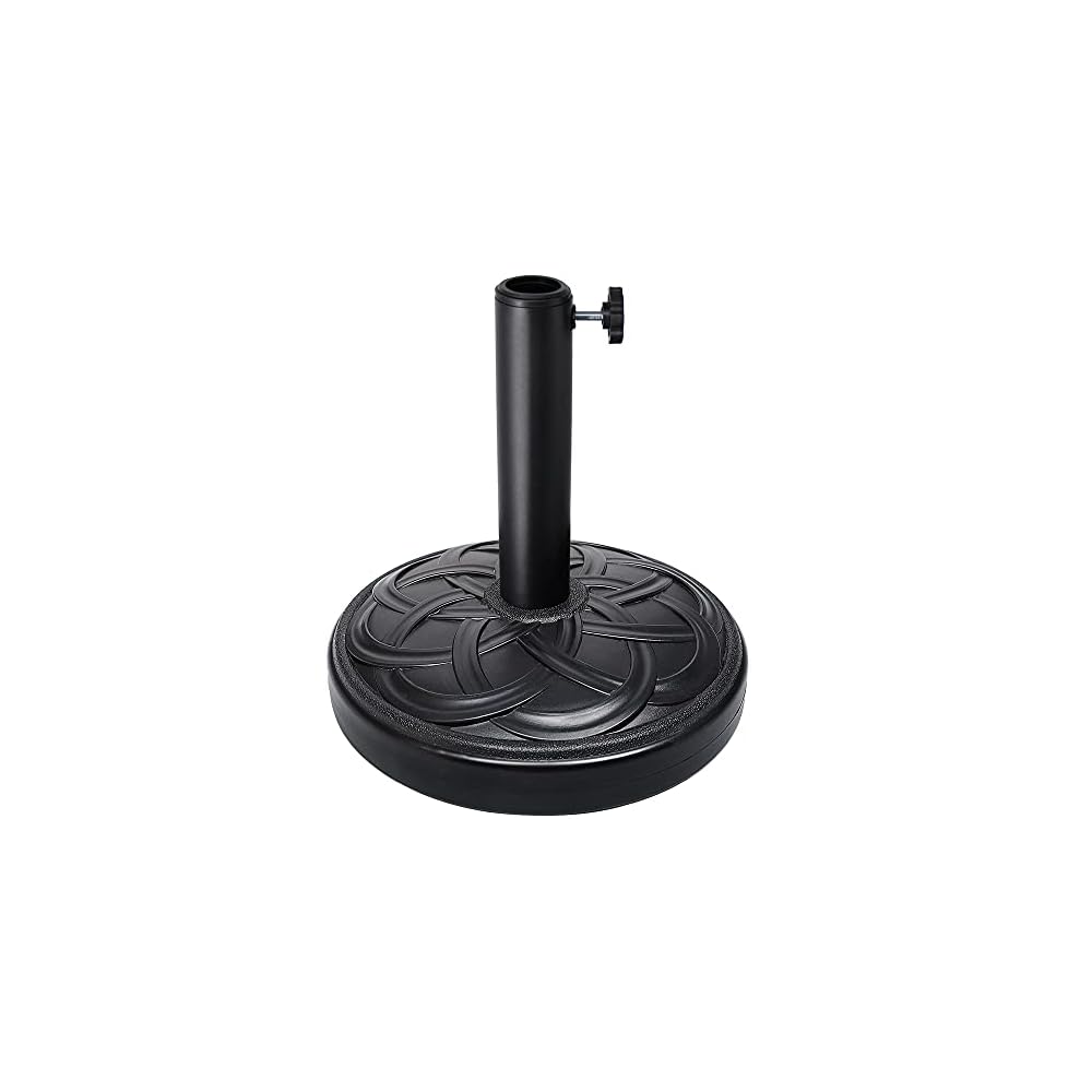 Sfozstra 26.5 lbs Patio Umbrella Base, Concrete Umbrella Base, Market Umbrella Base Stand for Patio, Garden, Lawn, Black, S-012A