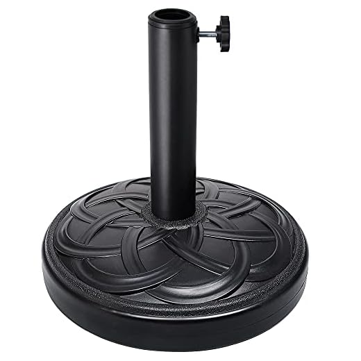 Sfozstra 26.5 lbs Patio Umbrella Base, Concrete Umbrella Base, Market Umbrella Base Stand for Patio, Garden, Lawn, Black, S-012A