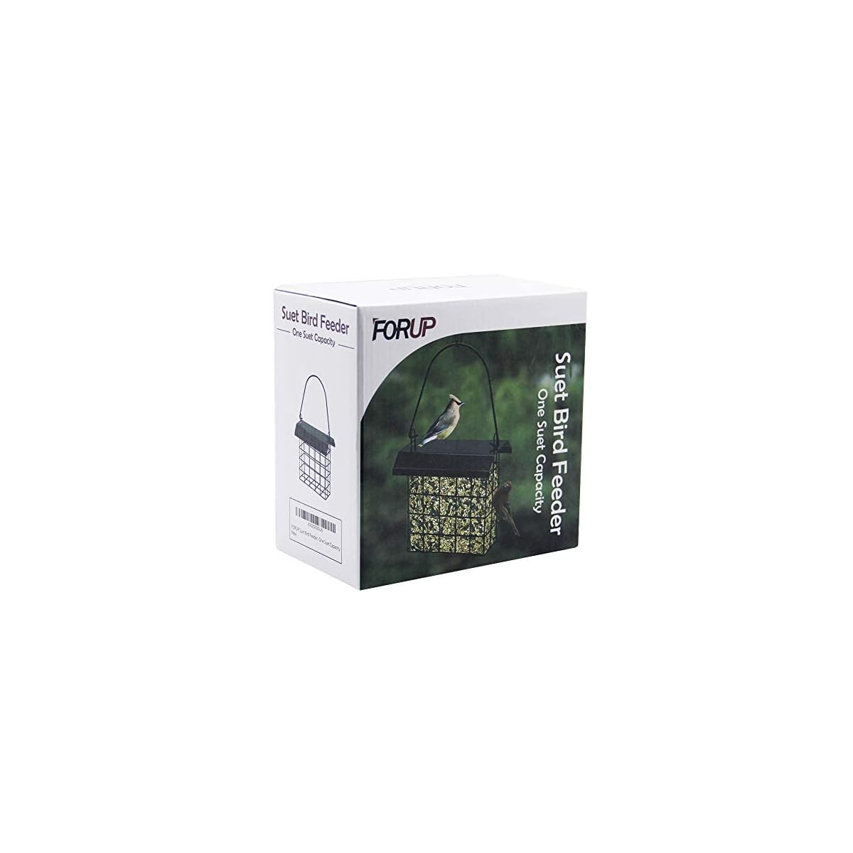 FORUP Suet Bird Feeder, Hanging Suet Feeder, Single Suet Cake Bird Feeder, One Suet Capacity - imagen de detalle 3