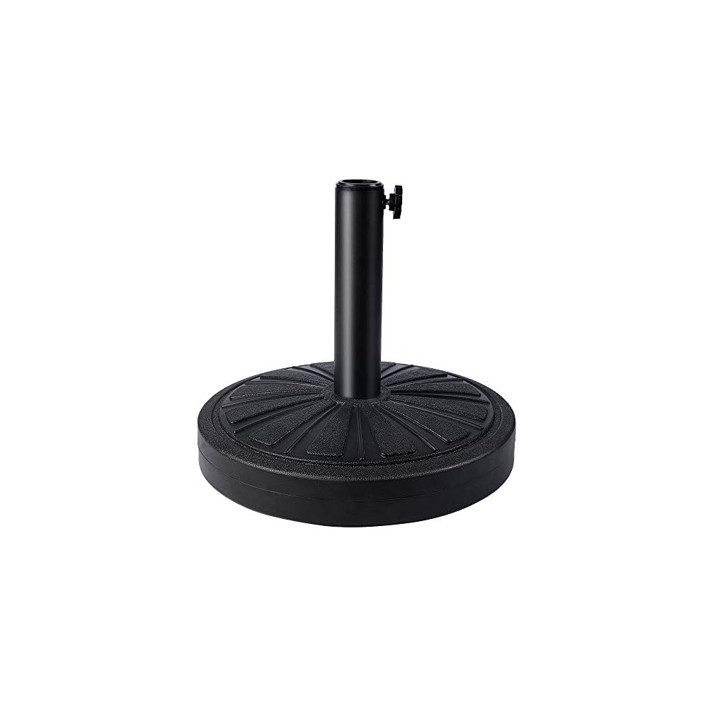 Sfozstra 26.5 lbs Patio Umbrella Base, Concrete Umbrella Base, Market Umbrella Base Stand for Patio, Garden, Lawn, Black, S-012T