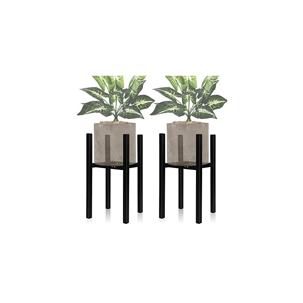 Blissun 2 Pack Adjustable Plant Stand Indoor Outdoor, Metal Flower Plant Pot Stand Holder, Modern Adjustable Potted Plant Display Rack, Fit 8 to 12 Inch Pots