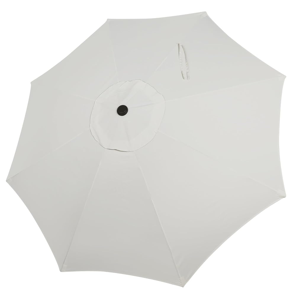 Blissun 9ft Patio Umbrella Replacement Canopy, Market Umbrella Top, Outdoor Table Umbrella Canopy for 8 Ribs, Canopy Only (Creamy White)