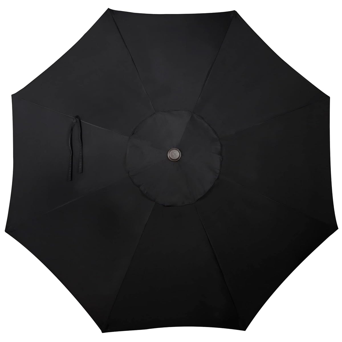 Blissun 9FT Patio Umbrella, Outdoor Table Umbrella, Yard Umbrella, Market Umbrella with 8 Sturdy Ribs, Push Button Tilt and Crank, Grayish White - detail image 3
