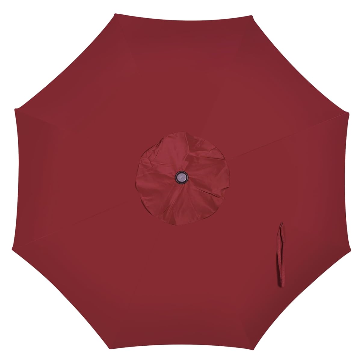 Blissun 9FT Patio Umbrella, Outdoor Table Umbrella, Yard Umbrella, Market Umbrella with 8 Sturdy Ribs, Push Button Tilt and Crank, Burgundy - detail image 3
