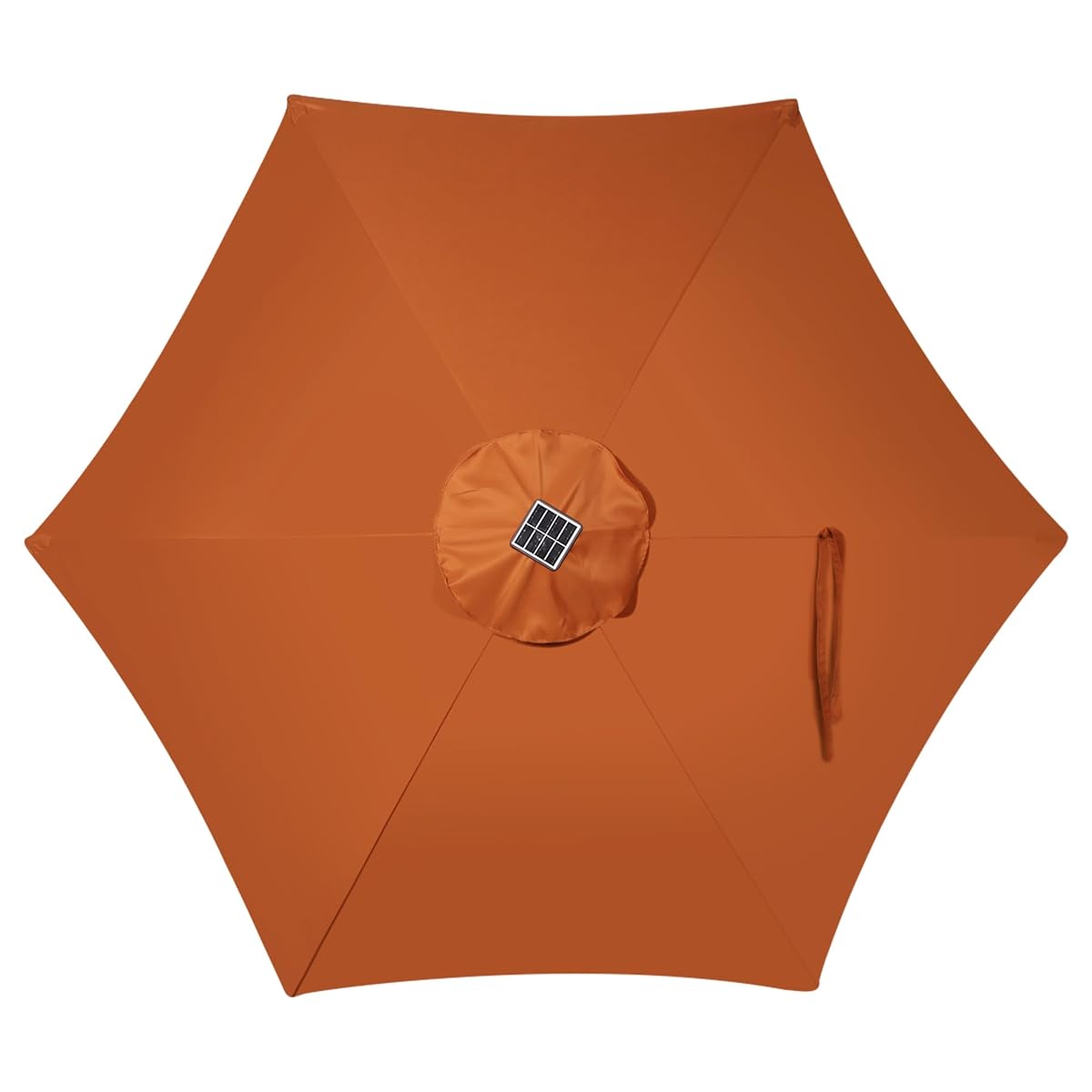 Blissun 7.5 ft Solar Umbrella, 18 LED Lighted Patio Umbrella, Table Market Umbrella, Rust - detail image 3