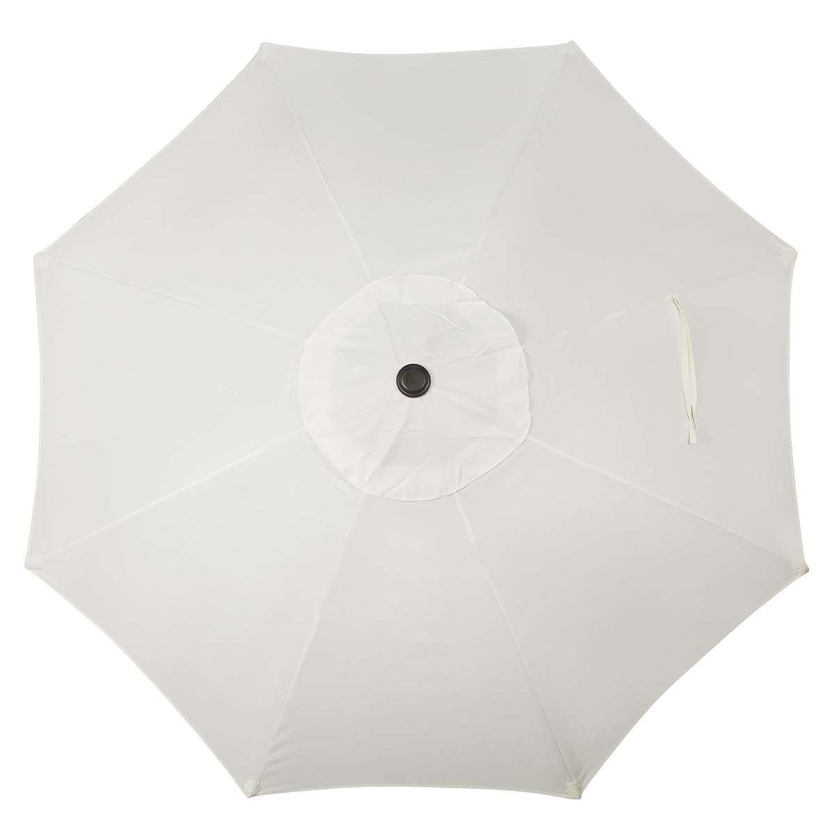 Blissun 9' Outdoor Patio Umbrella, Outdoor Table Umbrella, Yard Umbrella, Market Umbrella with 8 Sturdy Ribs, Push Button Tilt and Crank (Creamy White) - detail image 2
