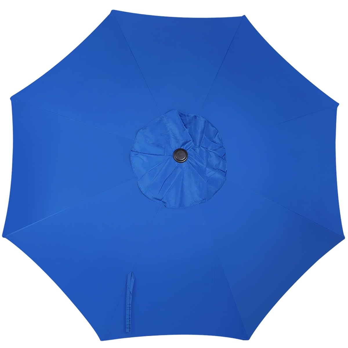 Blissun 9' Outdoor Patio Umbrella, Outdoor Table Umbrella, Yard Umbrella, Market Umbrella with 8 Sturdy Ribs, Push Button Tilt and Crank, Royal Blue - detail image 3