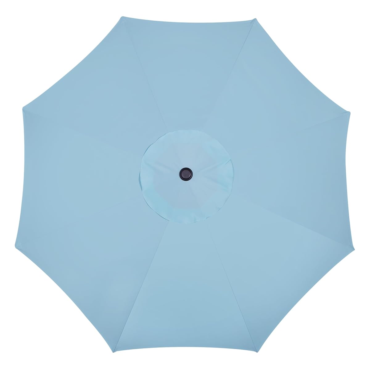 Blissun 9FT Patio Umbrella, Outdoor Table Umbrella, Yard Umbrella, Market Umbrella with 8 Sturdy Ribs, Push Button Tilt and Crank, Pale Turquoise - detail image 3