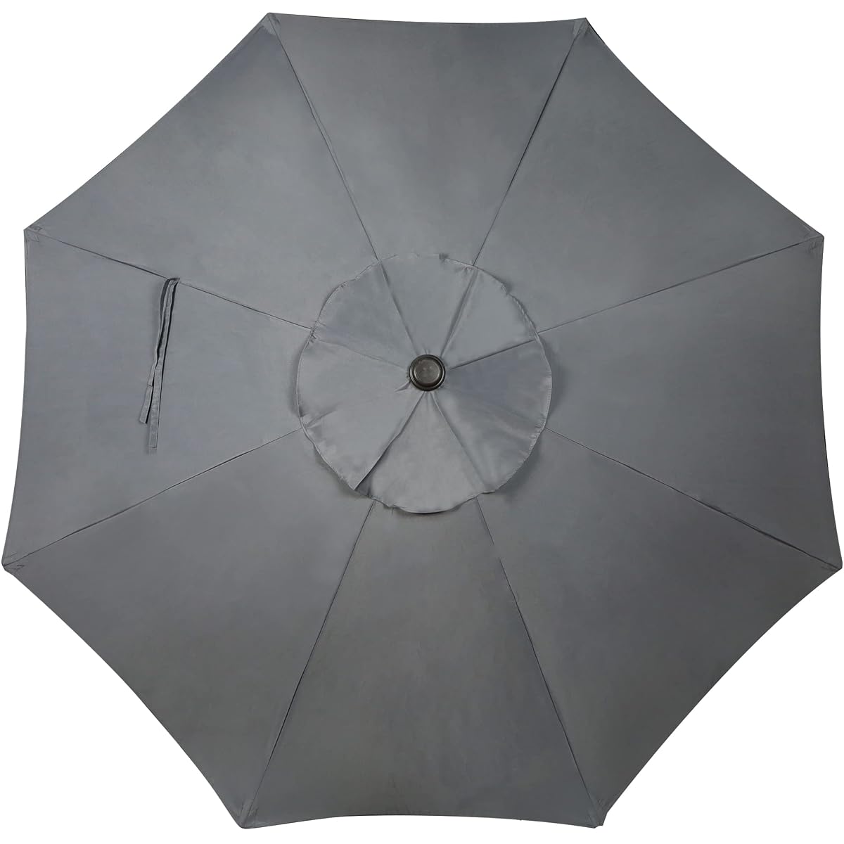 Blissun 9' Outdoor Patio Umbrella, Outdoor Table Umbrella, Yard Umbrella, Market Umbrella with 8 Sturdy Ribs, Push Button Tilt and Crank, Dark Grey - detail image 3