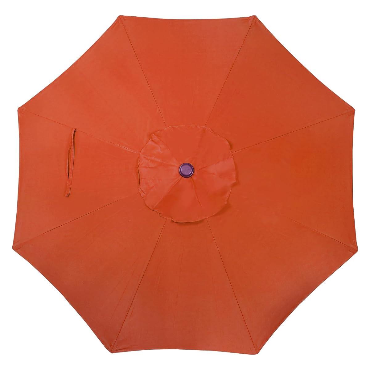 Blissun 9' Outdoor Patio Umbrella, Outdoor Table Umbrella, Yard Umbrella, Market Umbrella with 8 Sturdy Ribs, Push Button Tilt and Crank (Orange) - detail image 3