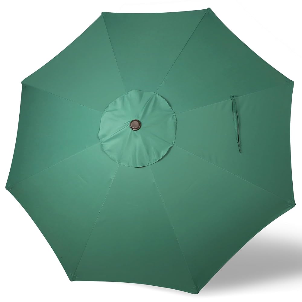 Blissun 9ft Patio Umbrella Replacement, Market Umbrella Top, Outdoor Table Umbrella Canopy for 8 Ribs (Seaglass)
