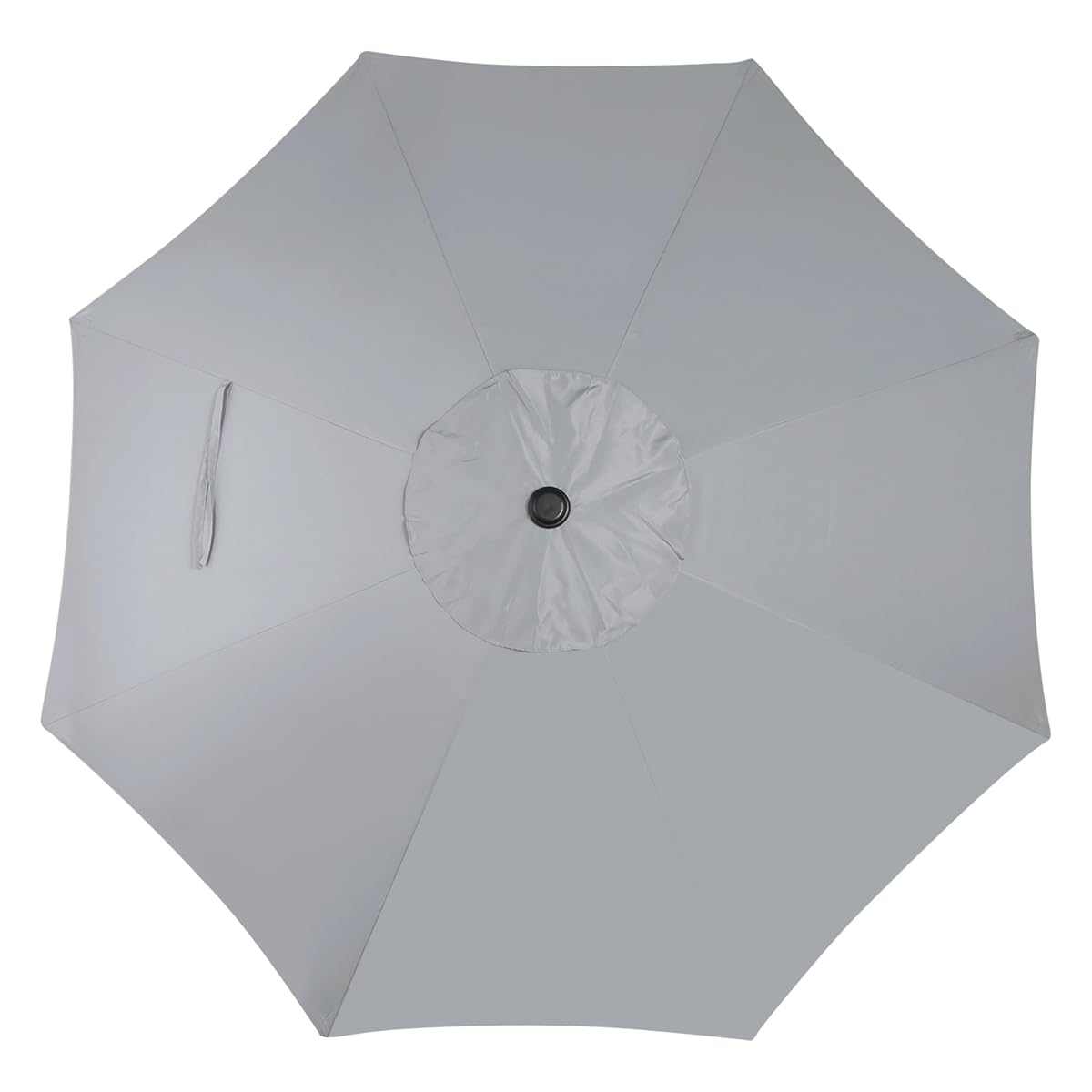 Blissun 9' Outdoor Patio Umbrella, Outdoor Table Umbrella, Yard Umbrella, Market Umbrella with 8 Sturdy Ribs, Push Button Tilt and Crank (Grey) - detail image 2