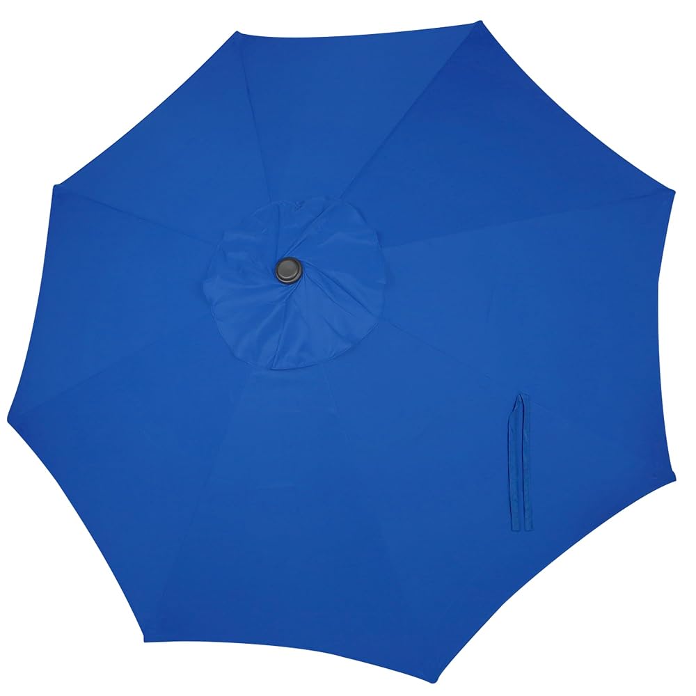 Blissun 9ft Patio Umbrella Replacement Canopy, Market Outdoor Table Umbrella Top for 8 Ribs (Royal Blue)