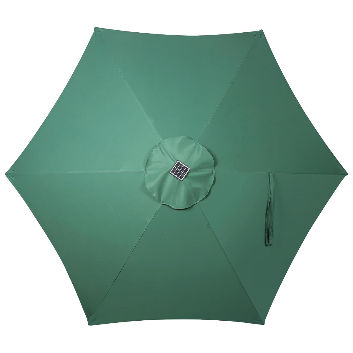 Blissun 7.5 ft Solar Umbrella, 18 LED Lighted Patio Umbrella, Table Market Umbrella, Seaglass - detail image 3