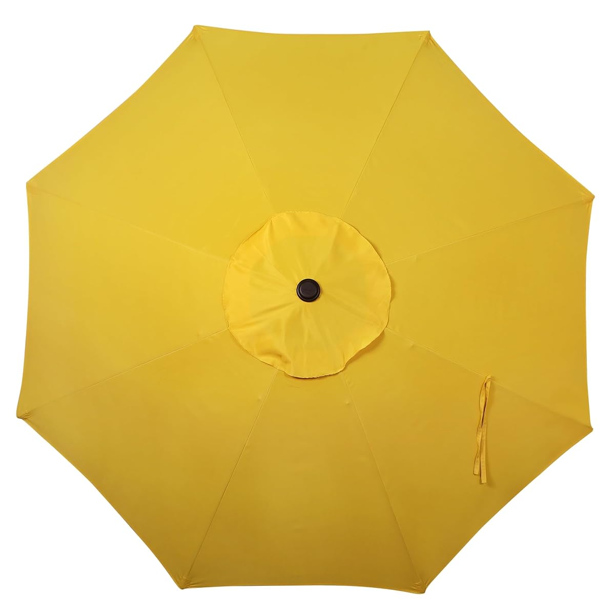 Blissun 9' Outdoor Patio Umbrella, Outdoor Table Umbrella, Yard Umbrella, Market Umbrella with 8 Sturdy Ribs, Push Button Tilt and Crank (Yellow) - detail image 2