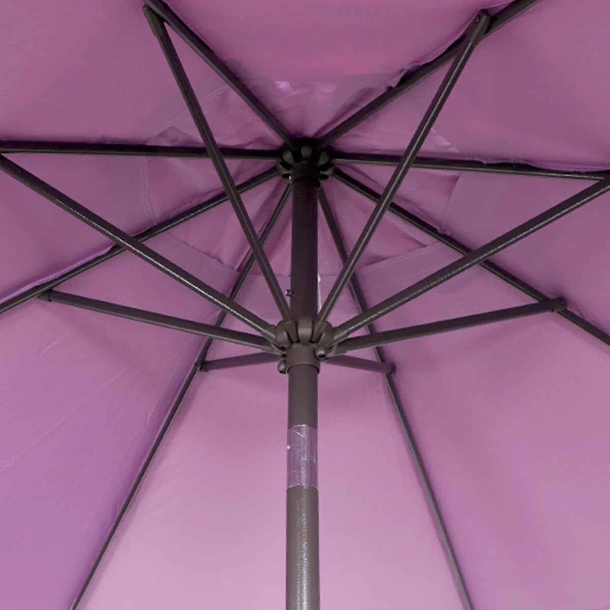 Blissun 9FT Patio Umbrella, Outdoor Table Umbrella, Yard Umbrella, Market Umbrella with 8 Sturdy Ribs, Push Button Tilt and Crank, Lilac - detail image 2