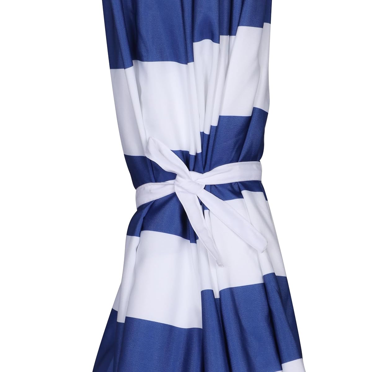Blissun 10FT Patio Umbrella, Outdoor Table Umbrella, Yard Umbrella, Market Umbrella with 8 Sturdy Ribs, Push Button Tilt and Crank, Blue & White - detail image 6