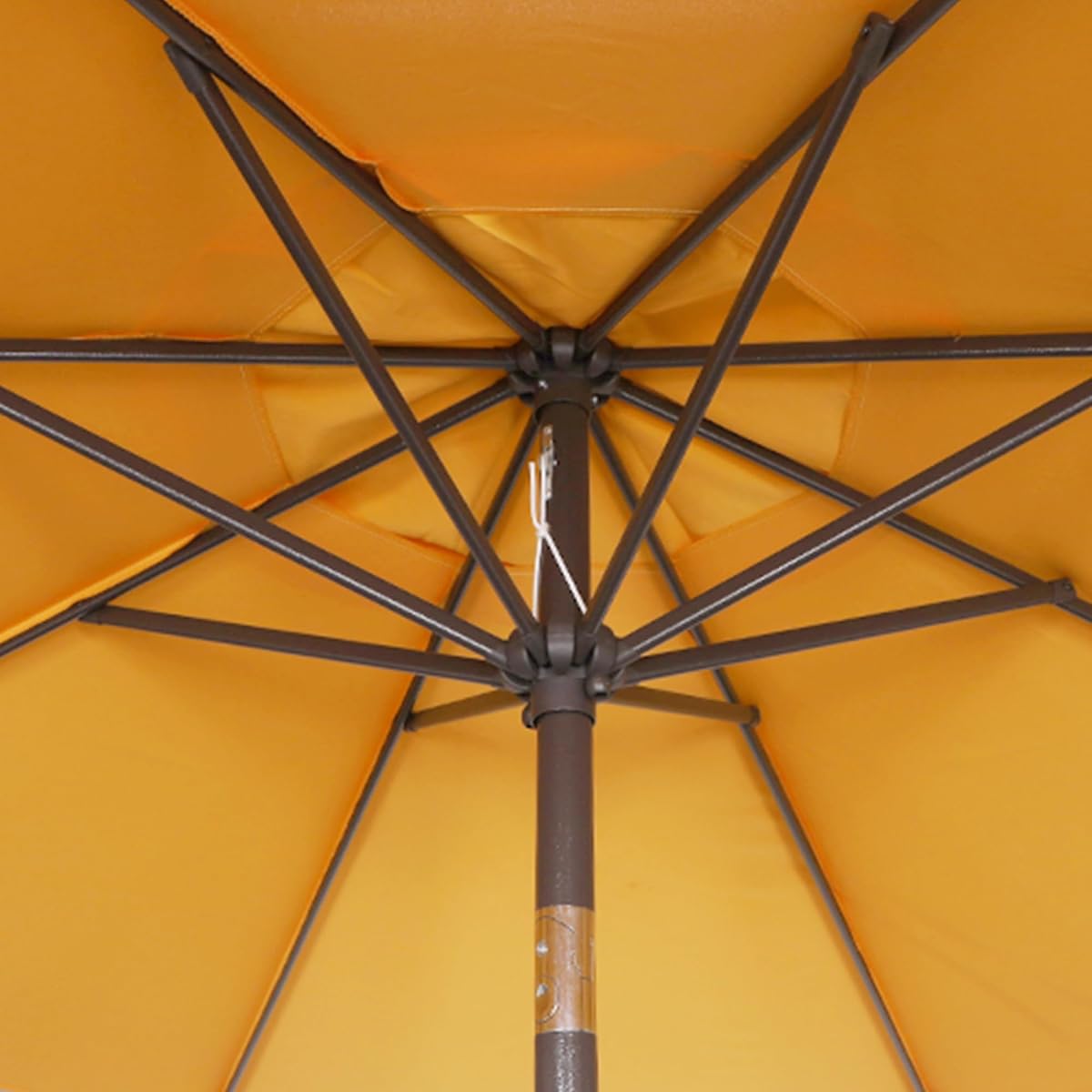 Blissun 9FT Patio Umbrella, Outdoor Table Umbrella, Yard Umbrella, Market Umbrella with 8 Sturdy Ribs, Push Button Tilt and Crank, Golden Yellow - detail image 3