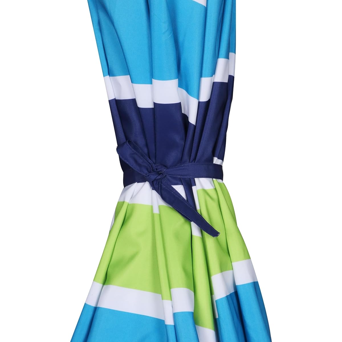 Blissun 10FT Patio Umbrella, Outdoor Table Umbrella, Yard Umbrella, Market Umbrella with 8 Sturdy Ribs, Push Button Tilt and Crank, Blue & Green - detail image 6