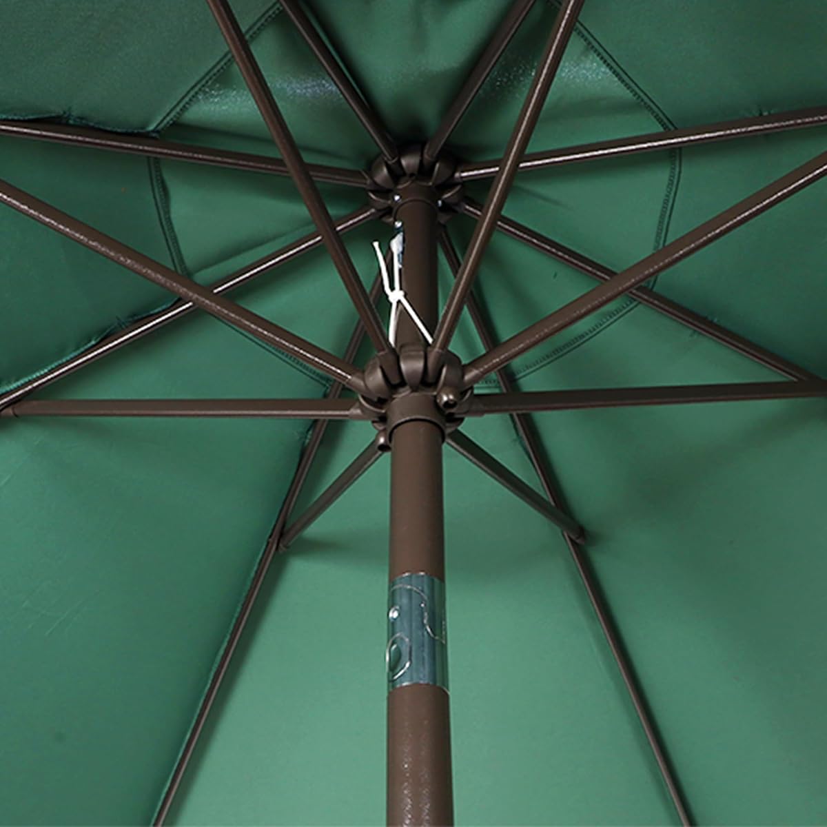 Blissun 9FT Patio Umbrella, Outdoor Table Umbrella, Yard Umbrella, Market Umbrella with 8 Sturdy Ribs, Push Button Tilt and Crank, Seaglass - detail image 2