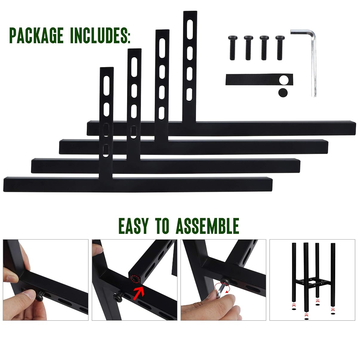 Blissun Adjustable Plant Stand Indoor Outdoor, Metal Flower Plant Pot Stand Holder, Modern Adjustable Potted Plant Display Rack, Fit 8 to 12 Inch Pots, One Pack - detail image 3
