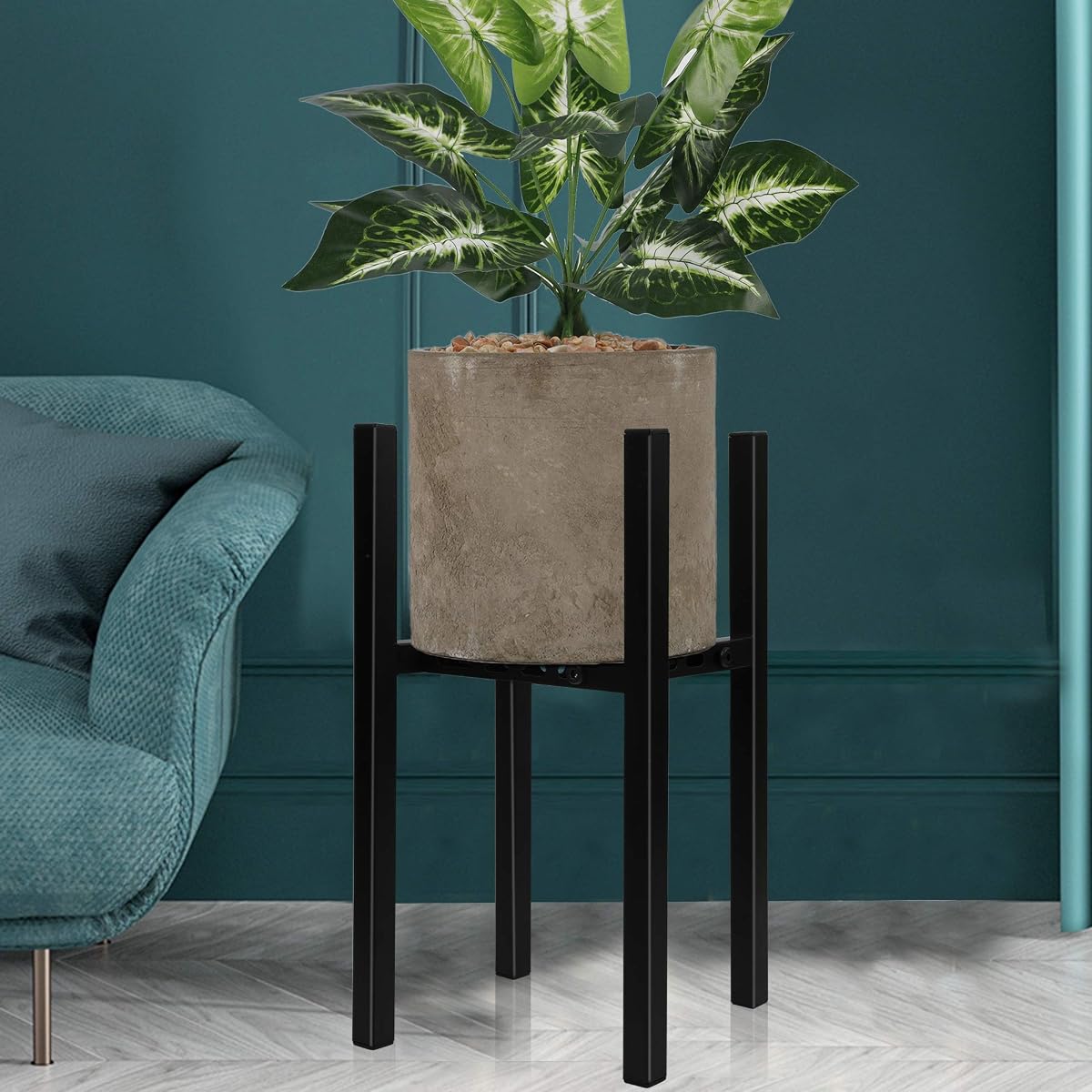 Blissun 2 Pack Adjustable Plant Stand Indoor Outdoor, Metal Flower Plant Pot Stand Holder, Modern Adjustable Potted Plant Display Rack, Fit 8 to 12 Inch Pots - 细节图 4