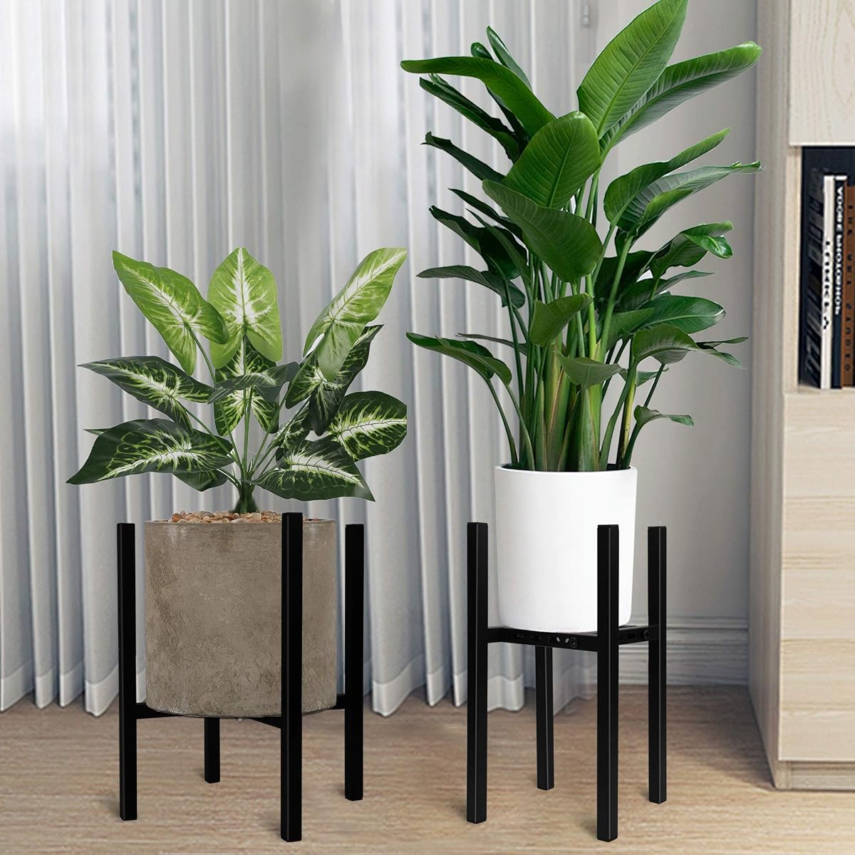 Blissun Adjustable Plant Stand Indoor Outdoor, Metal Flower Plant Pot Stand Holder, Modern Adjustable Potted Plant Display Rack, Fit 8 to 12 Inch Pots, One Pack - detail image 5